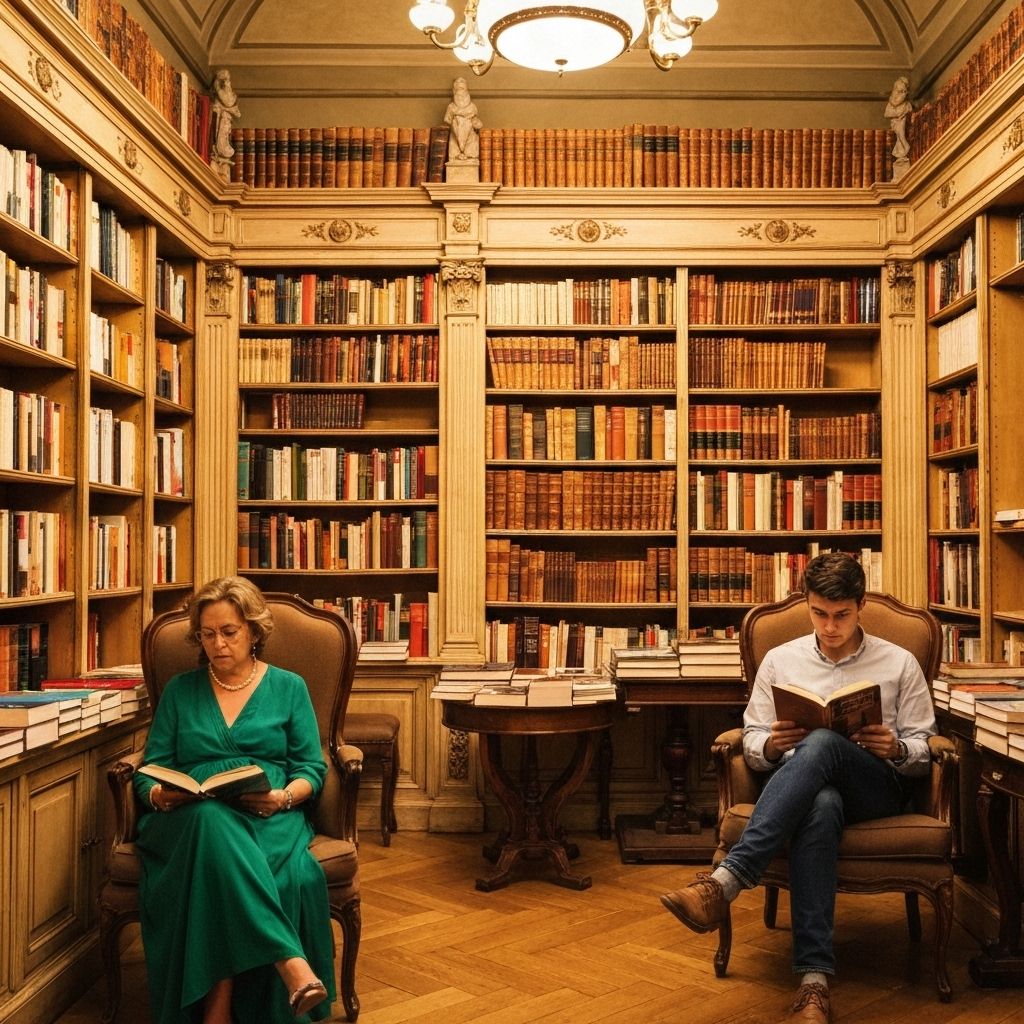Spazio del club del libro con persone che leggono